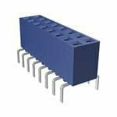 FCI Board Connector, 40 Contact(S), 2 Row(S), Female, Straight, 0.1 Inch Pitch, Solder Terminal,  66953-020LF